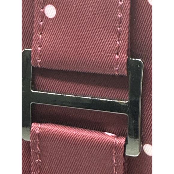 Lug Can Can Crossbody Purse Nylon Adjustable Strap Lightweight White Dots - Picture 6 of 6